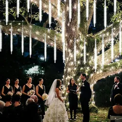 Fairy LED Meteor Shower String Lights Árvore de Natal Decoração de jardim, Holiday Party, Casamento, Decoração de Halloween, UE, EUA