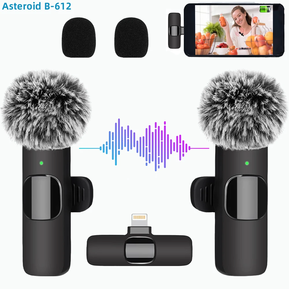 Nuovo microfono Lavalier Wireless registrazione Audio Video portatile Mini microfono per iPhone Android PC Camera Live Gaming Phone