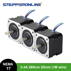 Nema 17 Stepper Motor 20mm 42motor Nema17 42BYGH 26Ncm(36.8oz.in) 0.4A 4-lead Stepping Motor for CNC 3D Printer XYZ