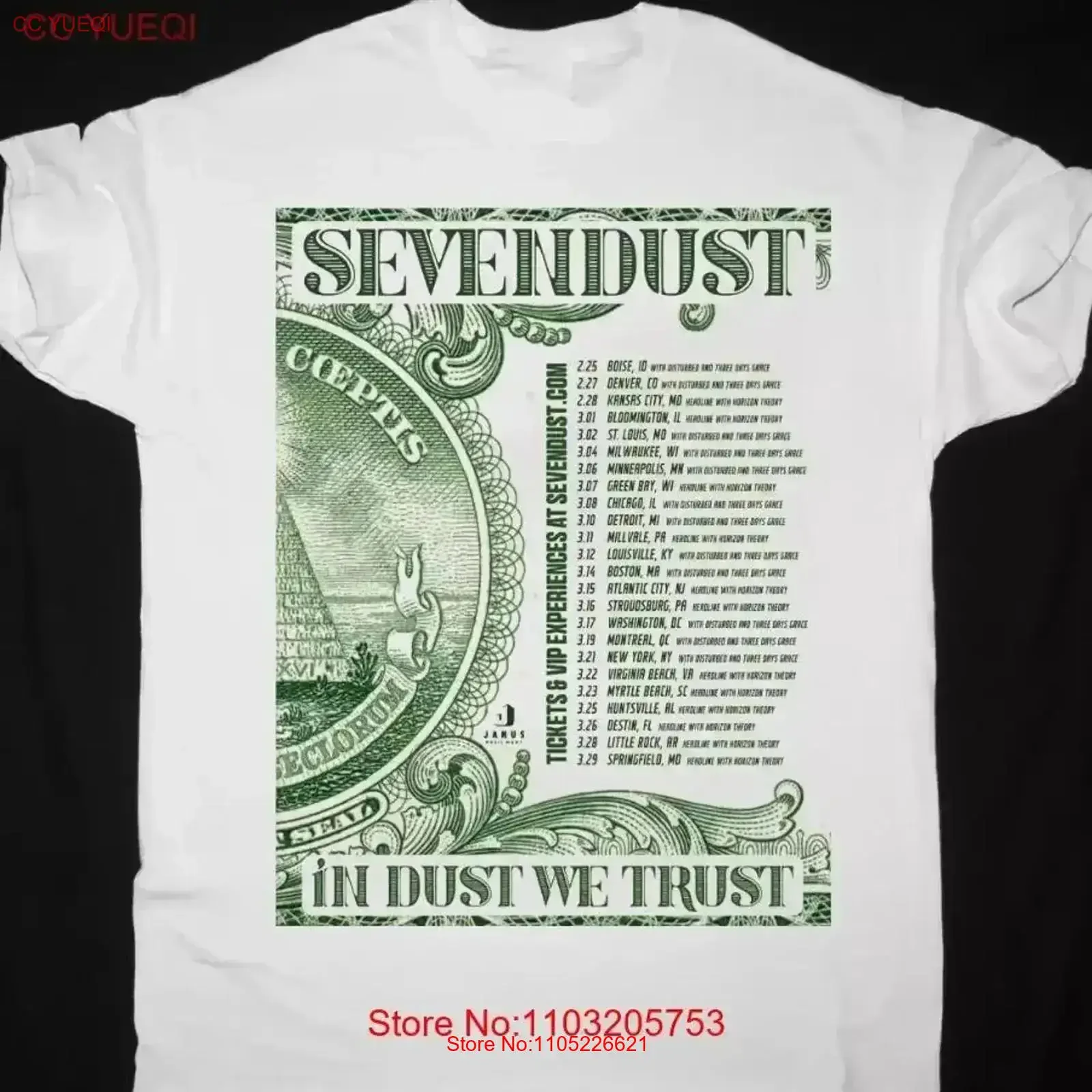 SEVENDUST In Dust We Trust Tour 2025 T shirt size S 5XL vintage Washed Versatile designer clothes Casual Top For Everyday Wear