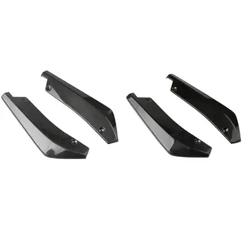 2件裝通用汽車後保險桿唇邊擴散器擾流板防刮保護黑色碳纖維後唇包覆角度分離器 8 最佳銷售 鈴木Cultus保險槓 - №5