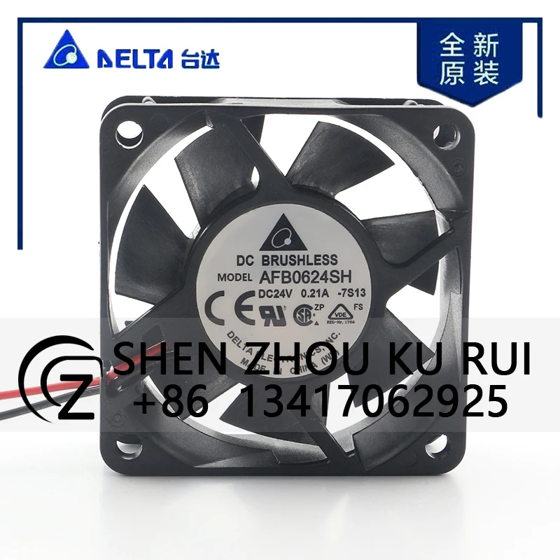 

Delta 5V 12V 48V DC 24V 0.21A AC EC 6025 60X60X25MM 6CM Converter Double Ball High air Volume Mute Cabinet AFB0624SH Cooling Fan