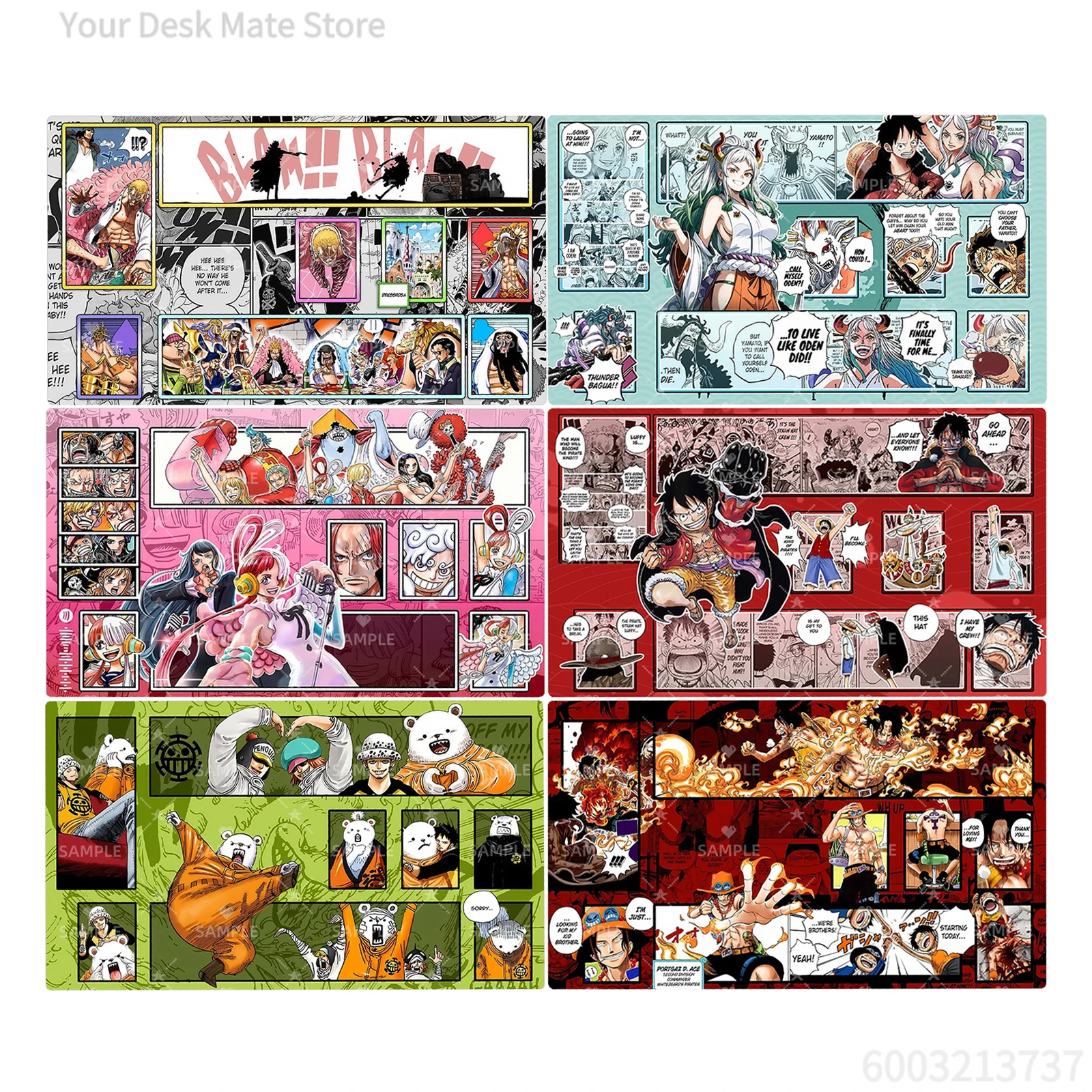 8 Models Diy One Piece Uta Ace Luffy Card Battle Mat Opcg Doflamingo Yamato Single Player Board Game Card Battle Card Pad
