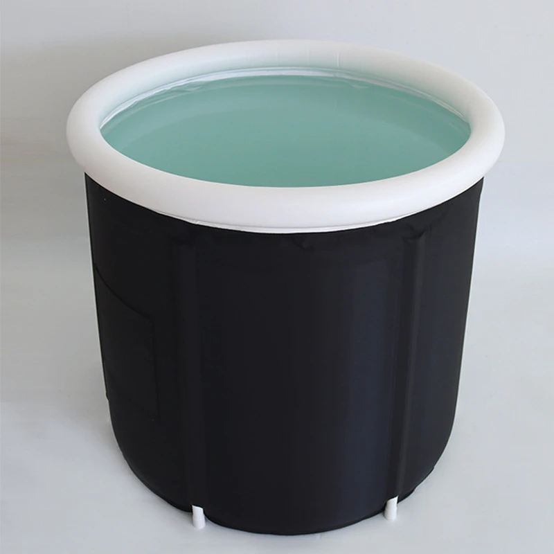 Foldable Portable Bathtub for Soaking and Cold Therapy, in Black Color and Thick Material