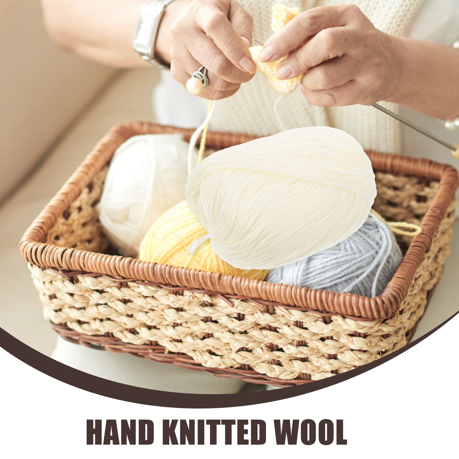 

3 Rolls Milk Cotton For Crafts Knitting Crochet Soft Flexible Skin-Friendly Multi-Function Easy Matching Household Professional