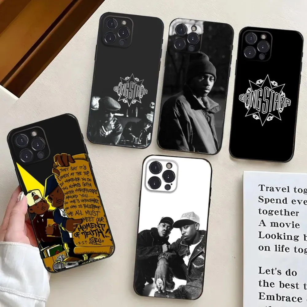 G-Gang Starr P-Premier Phone Case For iPhone 16,15,14,13,12,11,Pro,X,XS,Max,XR,Plus,Mini Black Silicone Soft case