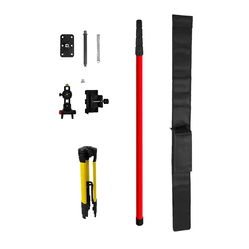 Adjustable Laser Level Support Rod Telescopic Level Tripod Stand 4M Horizontal Lifting Rod Engineering Surveying Instrument Part