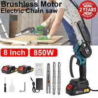 Conentool Mini Chainsaw 8 In, 21V Cordless Electric Chain Saw with 2 Batteries, Handheld Wood Cutting Pruning Power Tool Set