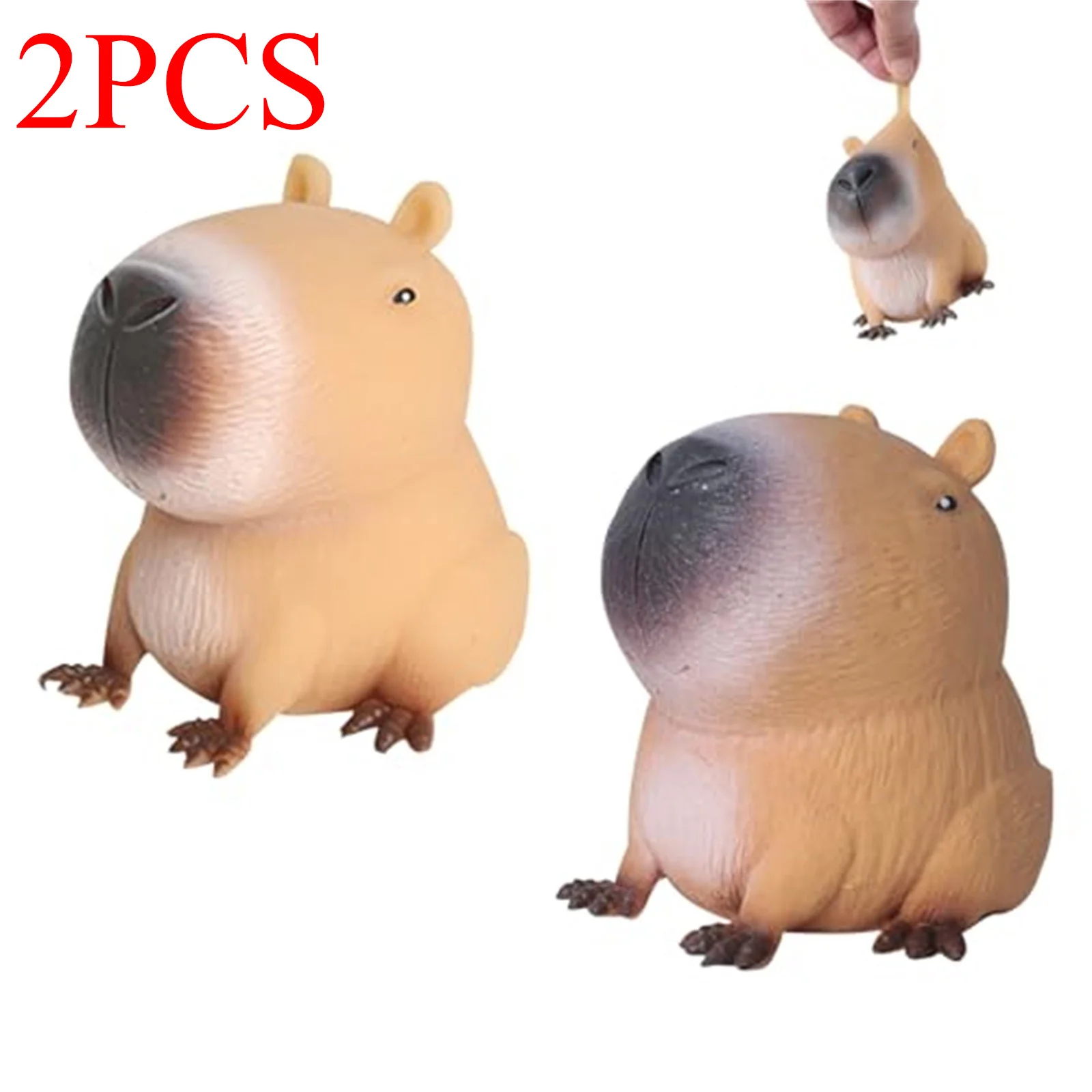 1/2pc Capybara Relax Squeeze Toy - Quick Rebound Durable TPR Material, Novelty Animal Design for Fun & Relaxation Gift