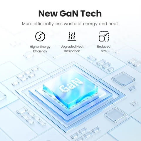 UGREEN 65W GaN Зарядное Устройство Quick Charge 4.0 Type C для iPhone и MacBook — фото товара