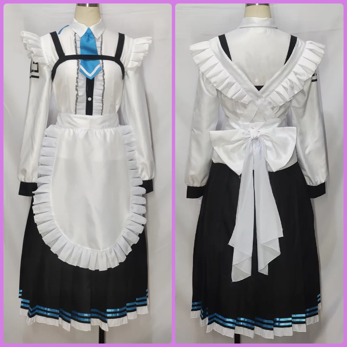 COS-KiKi Blue Archive Murokasa Akane Maid Dress Game Suit Cosplay Costume Lovely Uniform Halloween Party Role Play Outfit