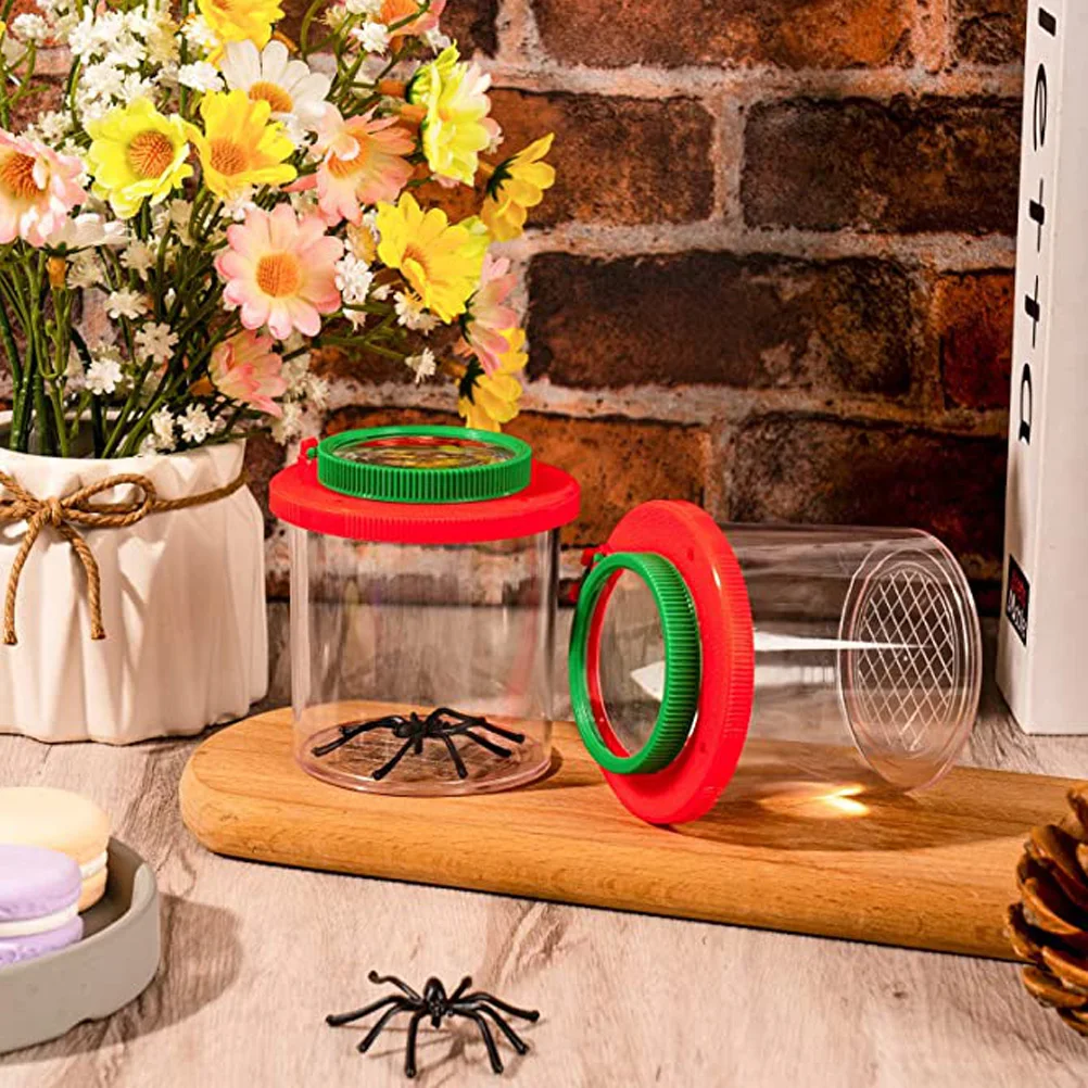

2 Pcs Observation Insect Kit Cage Kids Students Magnifier Container Nature Exploration Toys Portable Abs Viewer Equipment