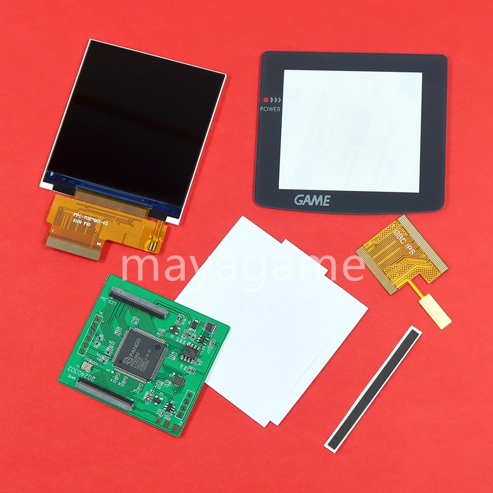 مجموعة واحدة لجهاز نينتندو جيم بوي كولور GBC لـ GBC V4.0 سهلة التركيب شاشة LCD عالية السطوع IPS مقاس 2.6 بوصة