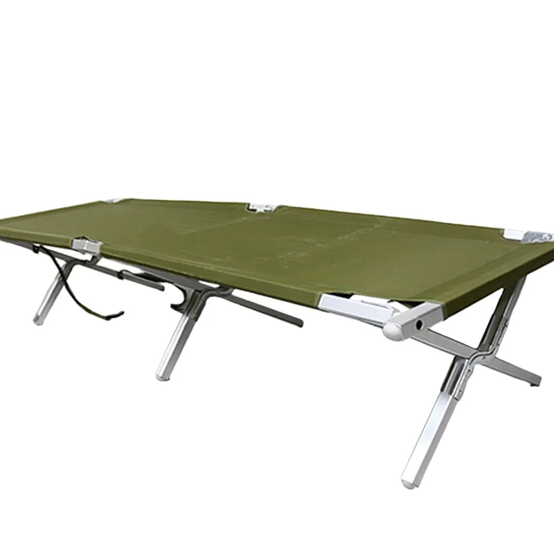 Hot sell outdoor simple folding bed ultra-light aluminum alloy folding portable marching bed