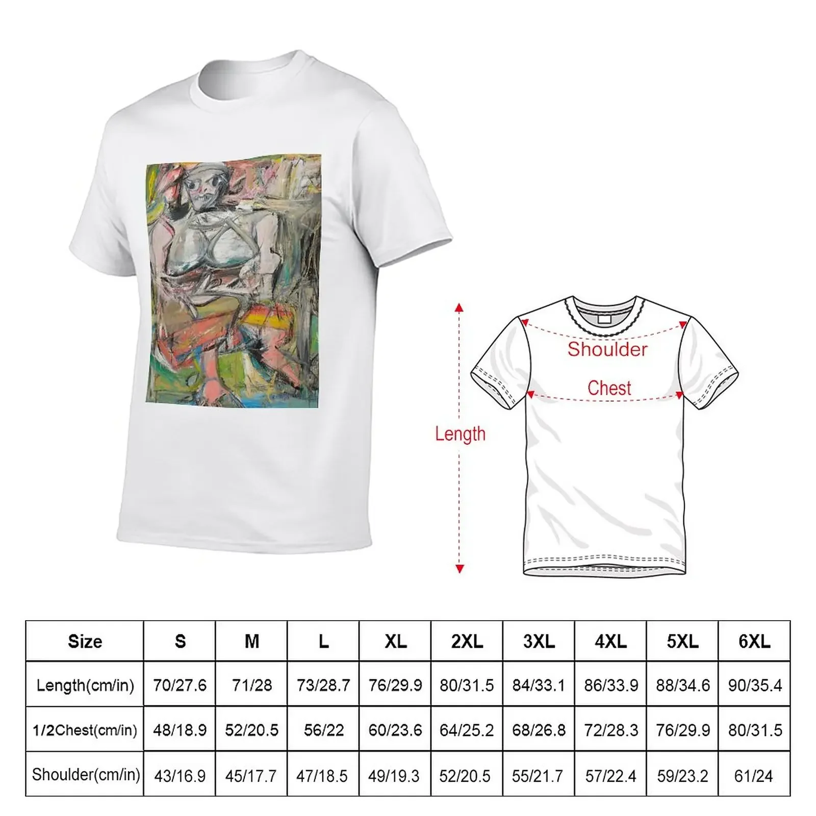 New Willem de Kooning T-Shirt oversized t shirts funny t shirt aesthetic clothes cute clothes mens graphic t-shirts funny