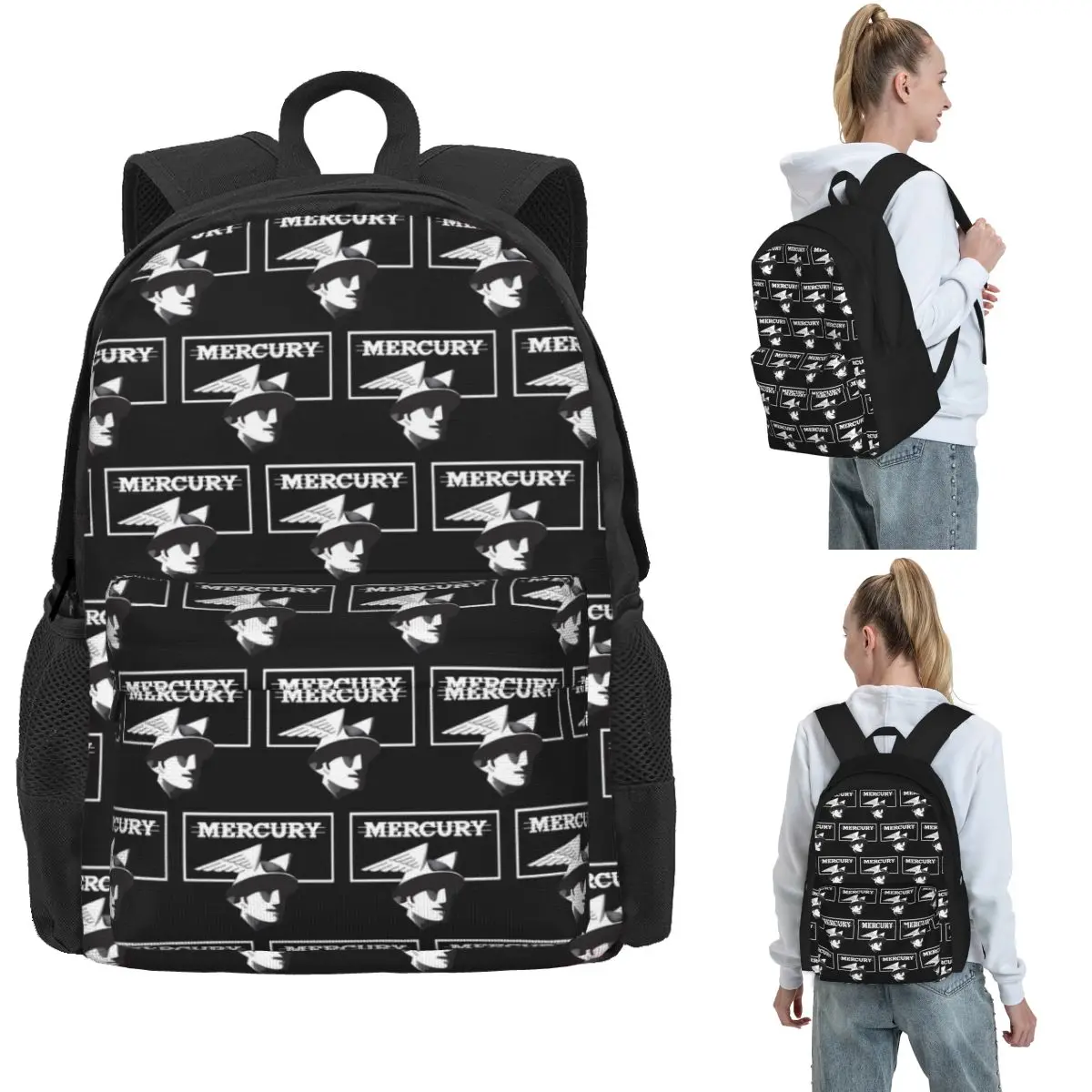 Mochila con emblema de Mercury Flathead Ford V8, gran oferta, mochila de gran capacidad, mochila escolar, bolsos de hombro para hombres y mujeres