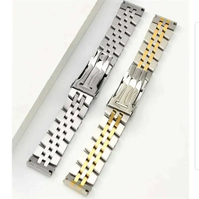 Superior 22Mm 24Mm Sier Gold 316L Stainless Steel Watchband Solid Screw Ks Bracelet Fit For BRL Superocean Chronomat Watch - view 2