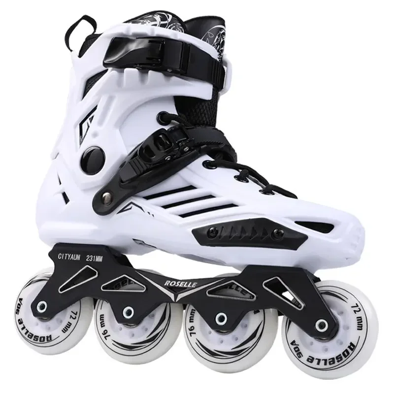 Skating Shoes for Students Roller Skates Straight Row Roller Skates for men and women single row flat flower shoes