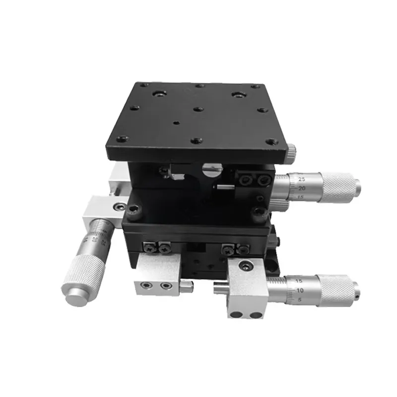 XYZ 3 Axis 90mm Linear Stage Trimming Platform Bearing Tuning Sliding Table 90*90mm XYZ90-LM,LD90-LM2 double cross rail