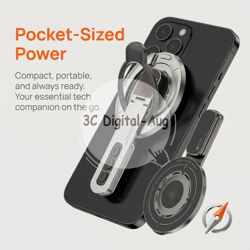 

Double Sided Magnetic Phone Ring Grip Holder 360 Rotating Adjustable Stand Secure Mount for Desk Car Use