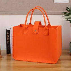 1pcs Thickened Felt Handbag Shopping Bag Mommy Bag Felt Package Solid Color Handbag Gift Fashionable Outdoors Storage Bag