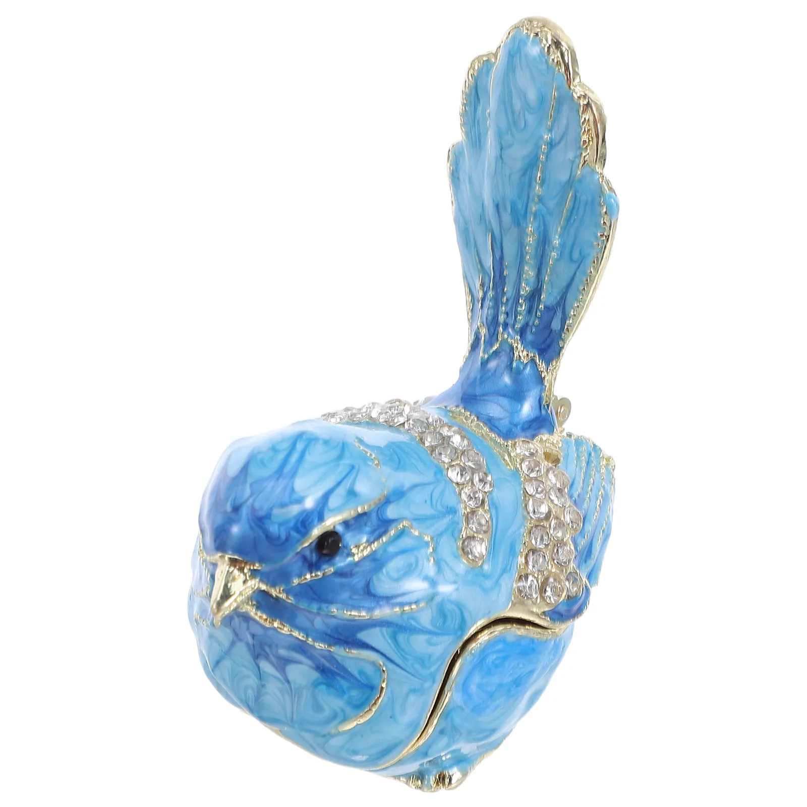 

Милая шкатулка для украшений в виде птички, эмалированная металлическая шкатулка для мелочей, органайзер для путешествий для девочек и женщин, с откидной крышкой, для хранения колец, серег, ожерелий