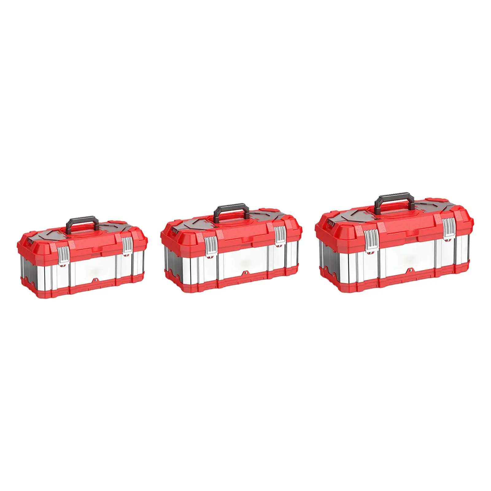 

Stainless Steel Tool Box Multifunctional Tool Storage Case Tool Container for Garage Mechanical Repairs Home Plumber Car Trunks