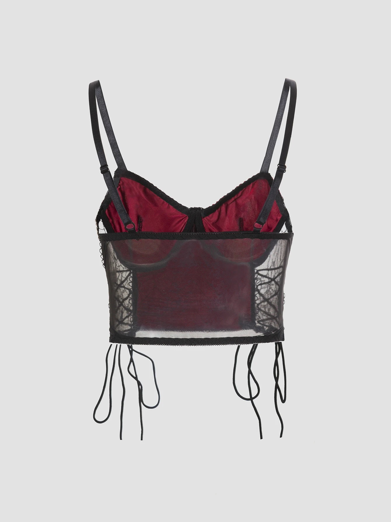 Gothic Spider Web Strap Crop Top Dark Retro Sexy Tight Strap Vest Outerwear Inner Match for Trendy Girls view 2