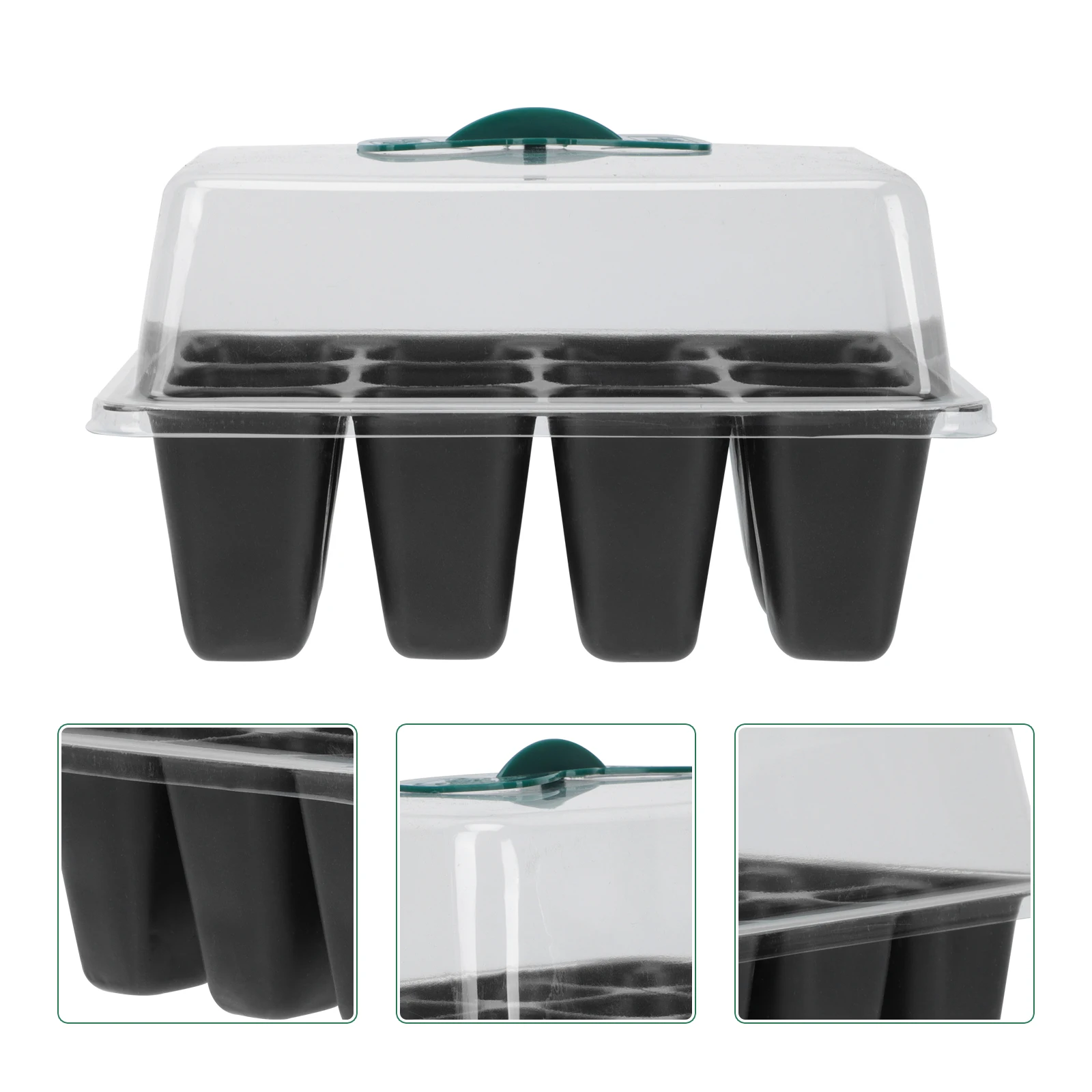 

3pcs 12-Cell Plastic Waterproof Germination Box For Seedlings Planting Tray Garden Tool Nursery Pot Germination Tray