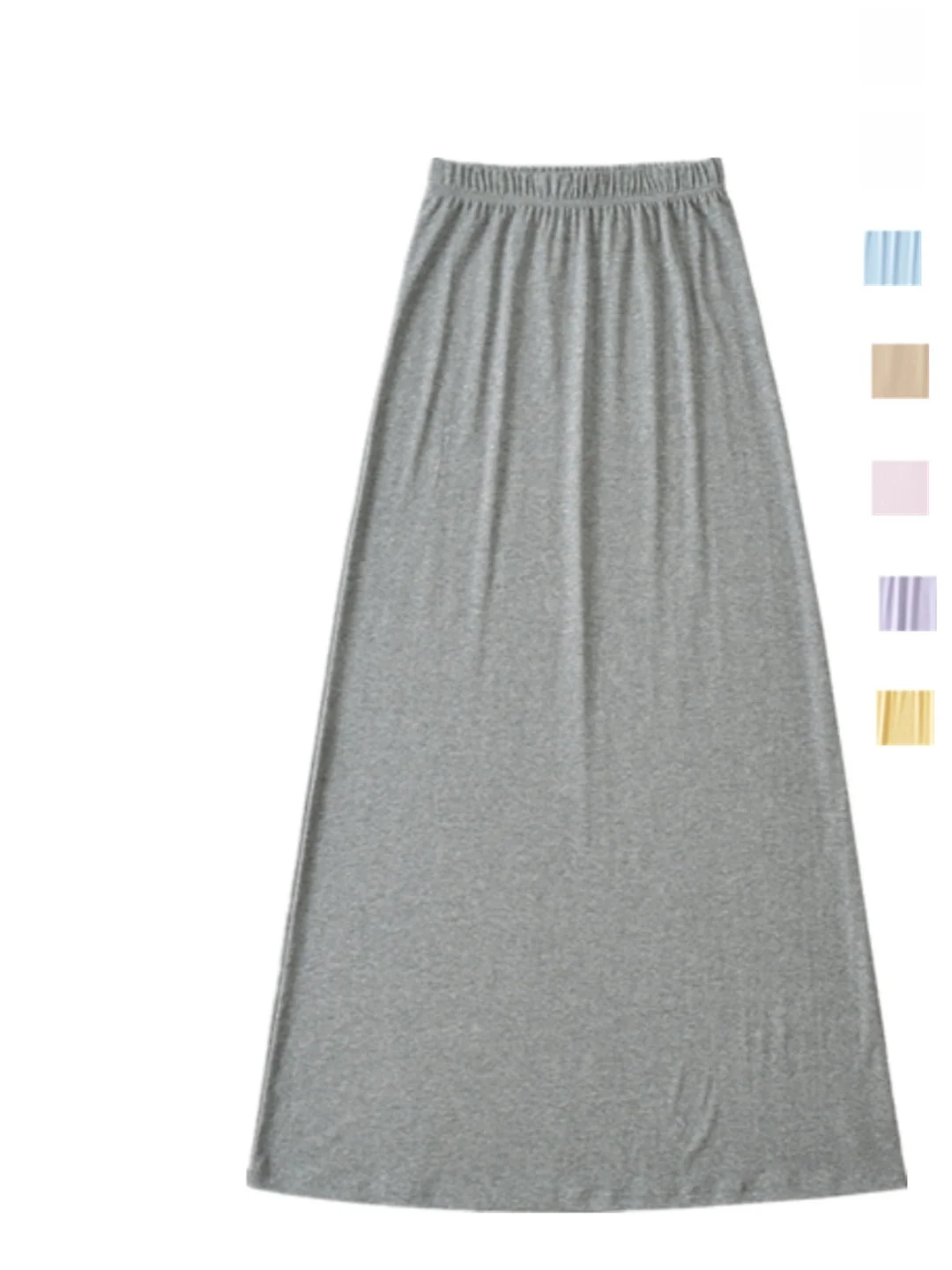 

Slimming High Waist Loose Casual A-Line Midi Skirt Simple Versatile Knee-Length Wrap Body Long Skirt for Walking Everyday Use