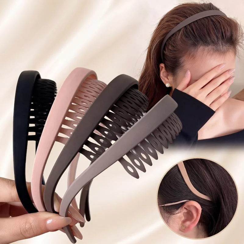 1/2/4 Stück U-förmiges Mattes Haarband für Frauen, Einfacher Gesichtsreinigungs-Haarreif, Modisches Haarband für den täglichen Gebrauch, Haaraccessoires