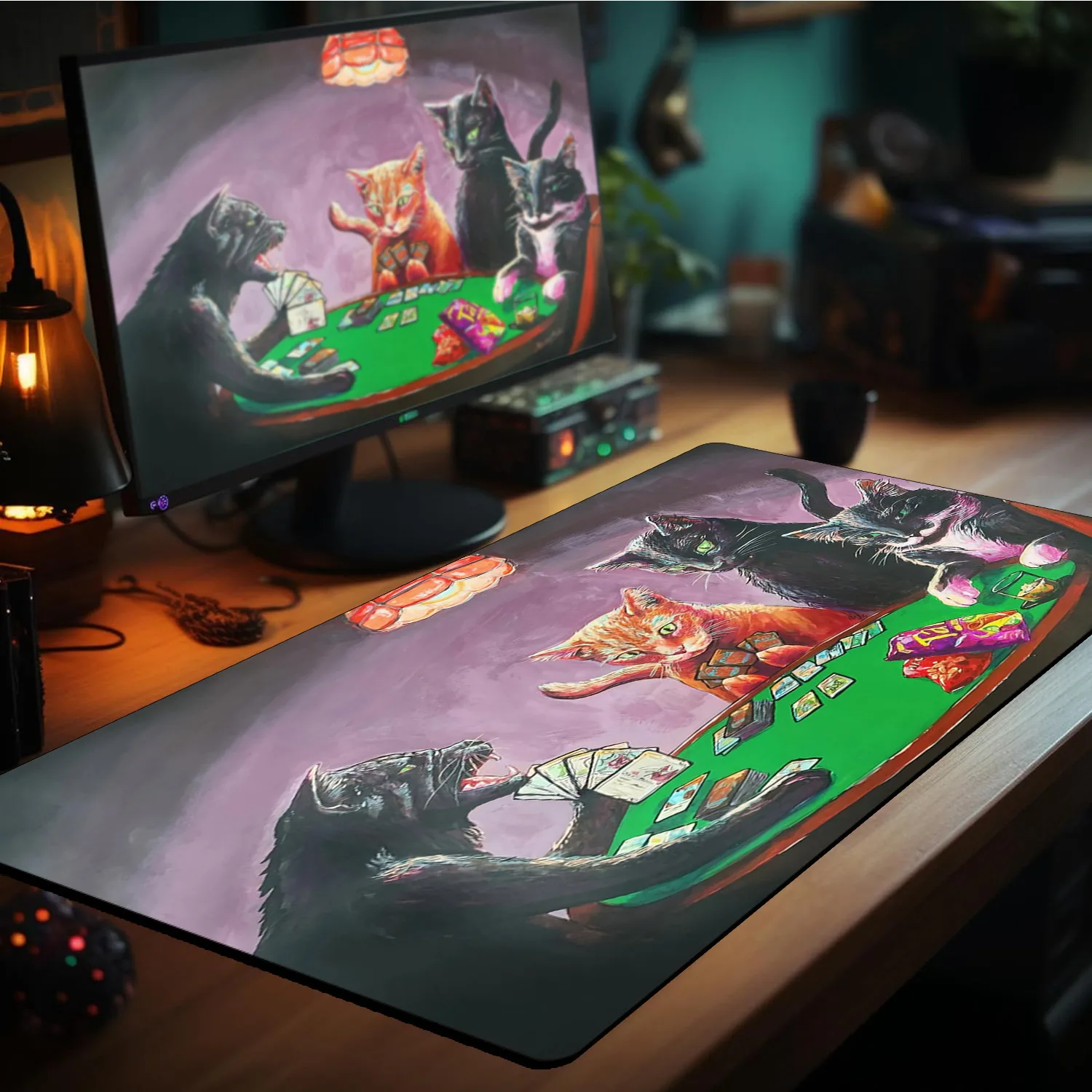 

Игровой коврик, резиновая колода для кошек, улучшающий игровой опыт для игроков, офисов, аксессуары, настройка ковриков для мыши, настольный органайзер, игровой коврик