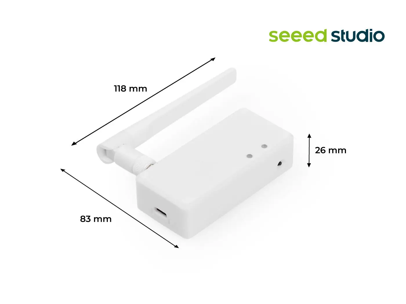 XIAO W5500 Ethernet Adapter, with ESP32S3 Plus,2.4GHz Rod Antenna (2.81dBi),MQ7813T120