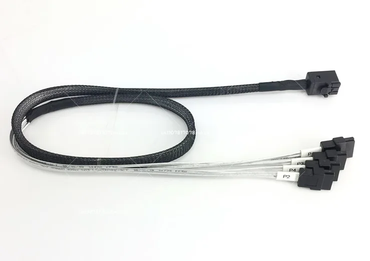 SFF-8643 to 4 SATA Cable, Mini  HD to 4x SATA Forward Breakout Cable, Reverse SFF-8643 to SATA Cable for  Backplane  Card