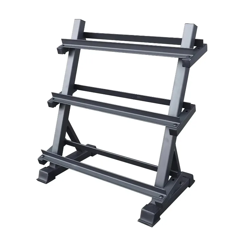 

3-Tier Dumbbell Rack Gym Fitness Equipment Heavy Duty Steel Stable Durable Space Saving Structure for Fitness