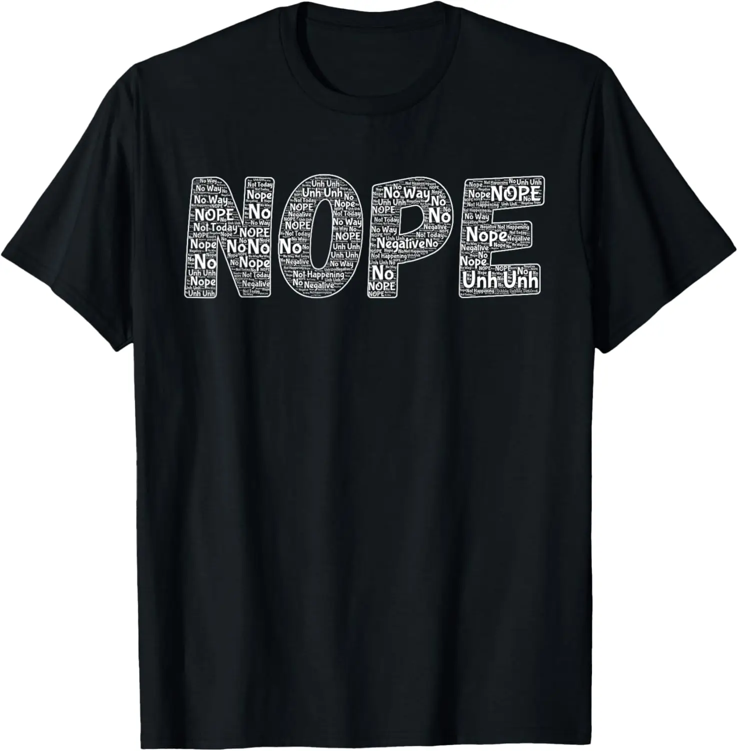 Funny NOPE Not Today Word Bubble Sarcasm T-Shirt