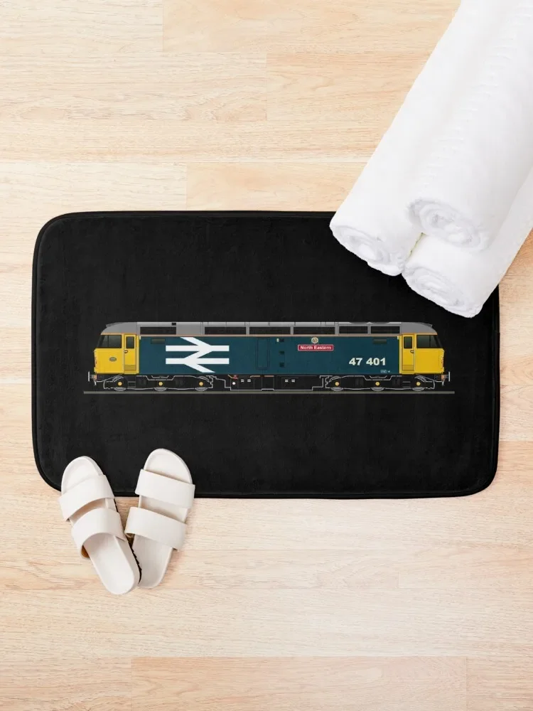 Class 47 Locomotive Bath Mat Anti-Slip Carpet Carpet Bathroom Bathroom Rug Set Non-Slip Bathtub Mat