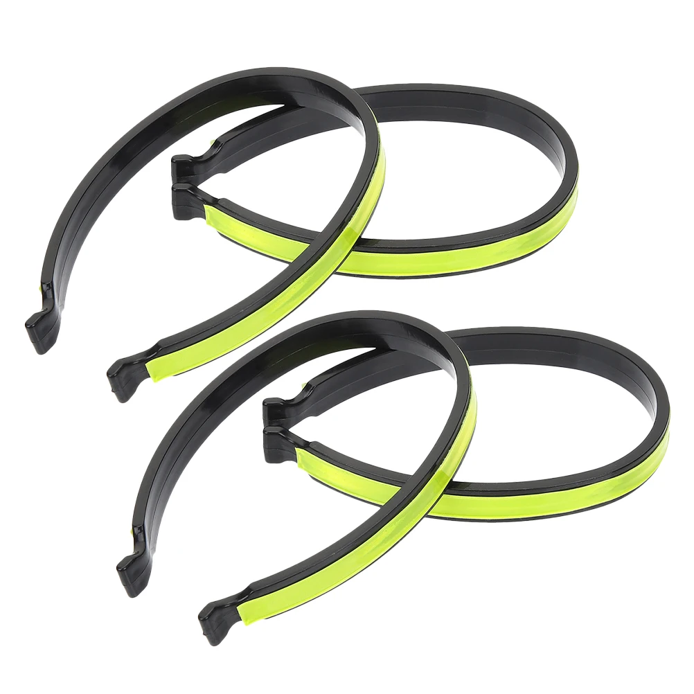

4pcs Reflective Trouser Clips Cycling Pants Lightweight Durable High Visibility Safety Gear Pant Straps