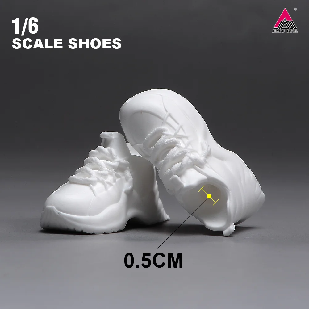 1/6 مقياس أنثى أحذية خفيفة أنيقة نعل سميك أسود أبيض الصلبة الألوان أبي أحذية نموذج صالح 12 ''عمل الشكل دمى الجسم