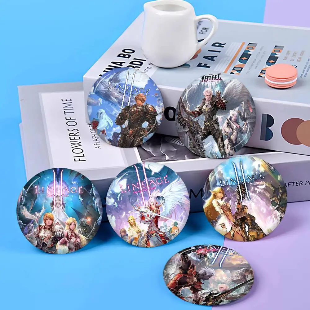 Broches de Anime de Lineage 2, Lindos Pines de Dibujos Animados para Chaqueta, Jeans, Solapa, Regalo, Accesorio