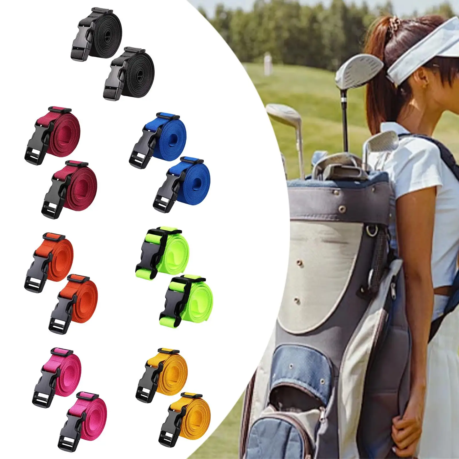 

2 шт. ремней-фиксаторов для сумок-тележек для гольфа, сменные ремни для упаковки чемоданов