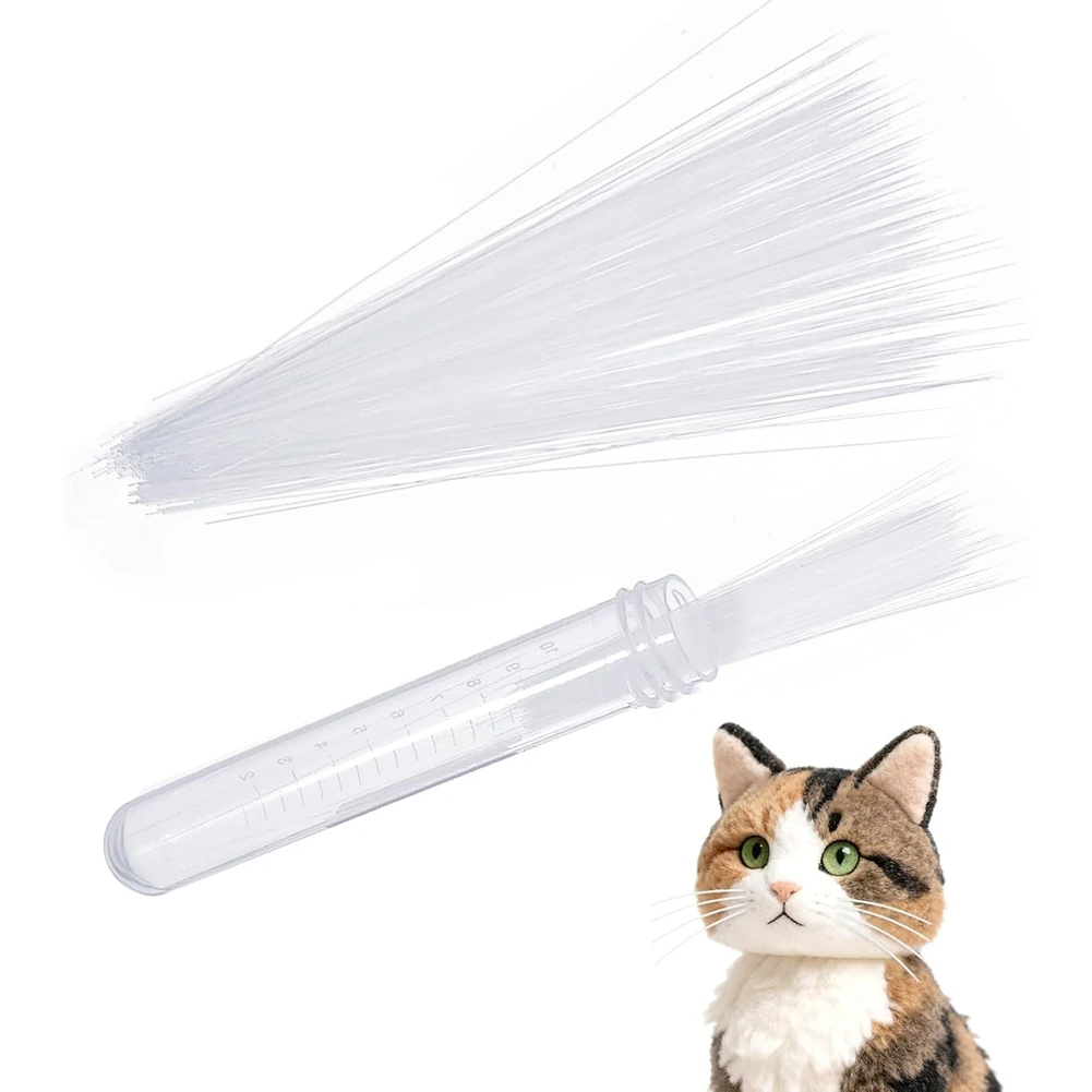 A56K 300PCS Simulated Animal Whiskers 3 Inches White Craft Animal Whiskers Simulated Cat Whisker for Face Costume and Crafts