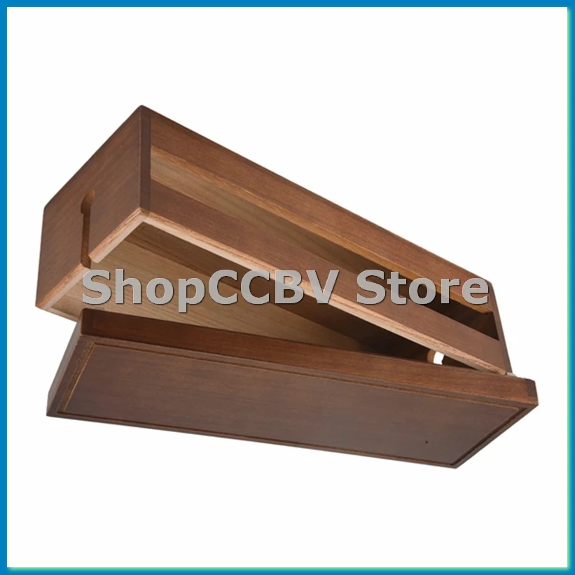 Cable Management Box Wooden Cord Organizer Box for Extension Cord Power Stripe Surge Protector Wire (Coffee Color)-A50M