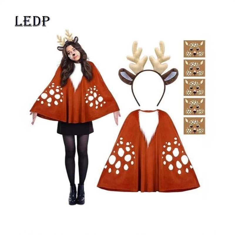 

Зима 2024, новая рождественская накидка, одежда в Европе и Америке, оригинальный дизайн, милое, крутое, индивидуальное, Y2k, свободное универсальное пальто для женщин