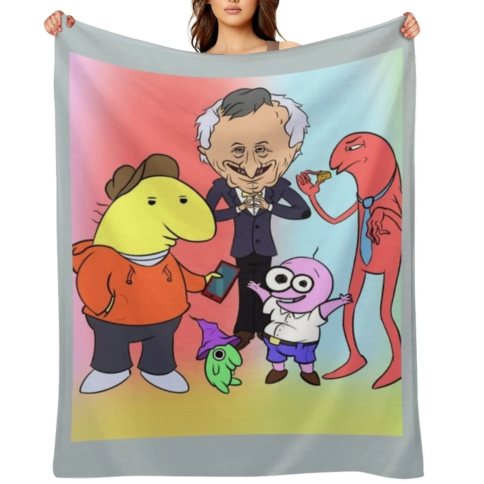 

Smiling Friends Throw Blanket Giant Sofa anime For Baby Softest Blankets