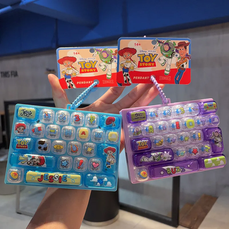Toy Stories 26-Key Keycap Clicker Keyboard Keychain Button Key Cap