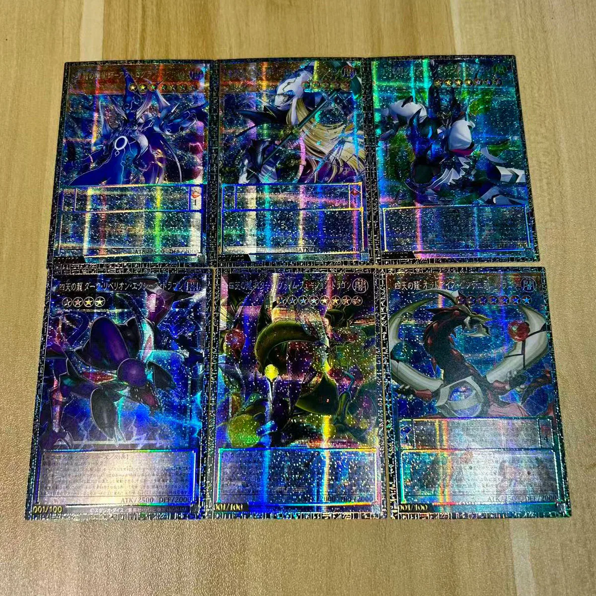 6Pcs/set Diy Self Made Yu-Gi-Oh! Gmr Cyberse Magician Collection Card Gauze Flash Cyberse Quantum Dragon Anime Card Gift Toy