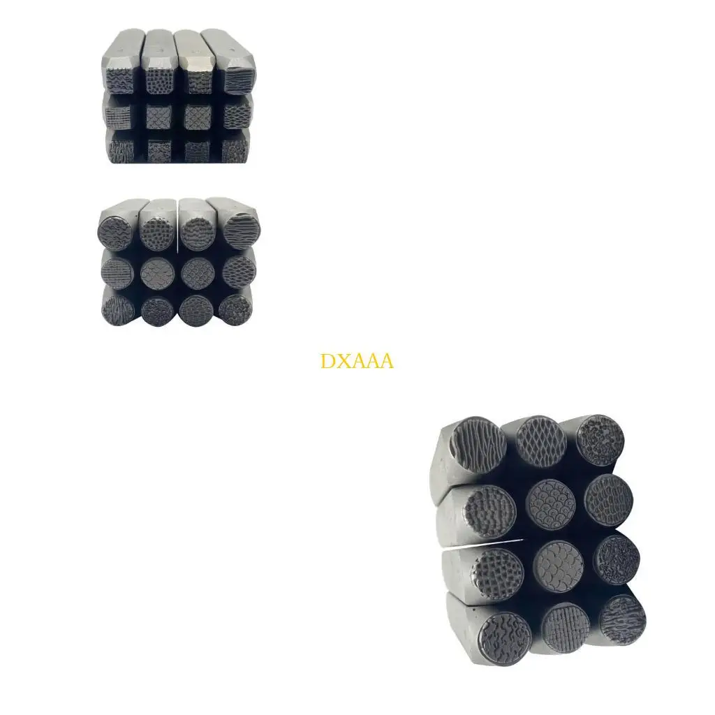 DXAA 12Pcs Engraving Equipment Set Metal Anvil Set Metal Jewelry Carving Tool