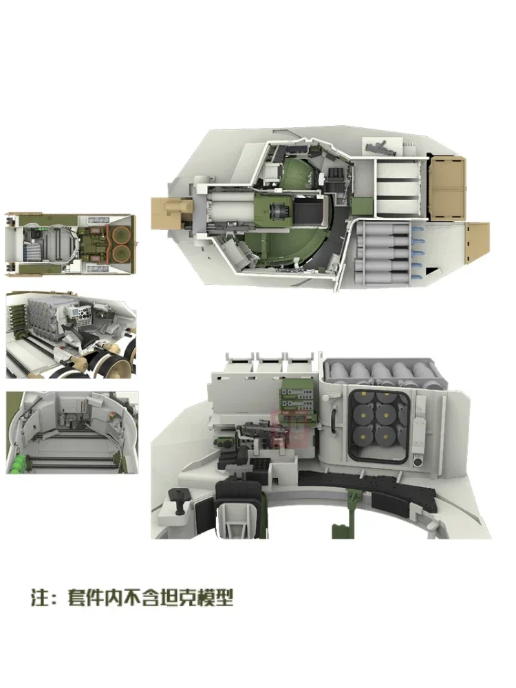 Ryefield  Plastic Assembly Scale Model Kit  RM-5093 Leopard 2A6 full interior set with Ukraine decals 1/35 Model