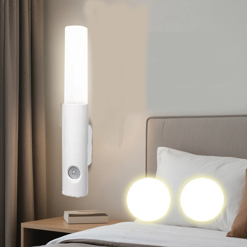

New Magnetic Wall Light Charging Night Light, Instant Charging Bed Light, Bedroom Living Room Intelligent Human Sensing Light, S
